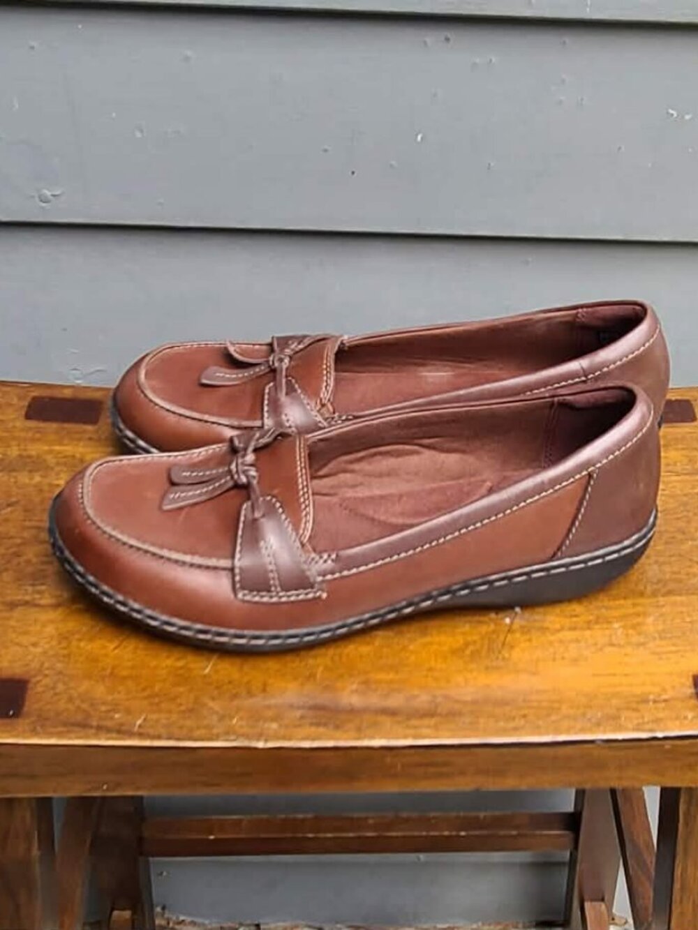 Clarks Ashland Bubble Loafers Brown size 8 1/2 - Picture 6 of 11